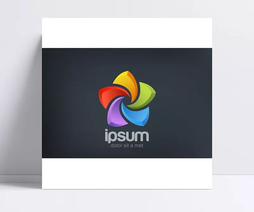 立體五彩花朵logo設(shè)計矢量素材 創(chuàng)意logo圖形,標(biāo)志設(shè)計,商標(biāo)設(shè)計,公司logo,矢量標(biāo)志,矢量素材 蒲公英,王艷